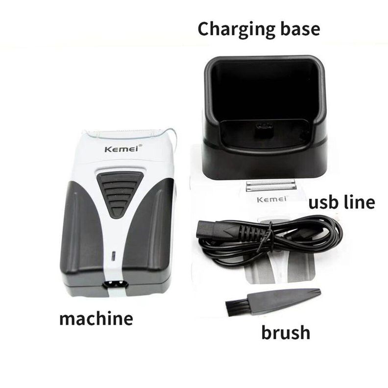 Shever Kemei 3383 Rasuradora Con Base 220V Portatil-3