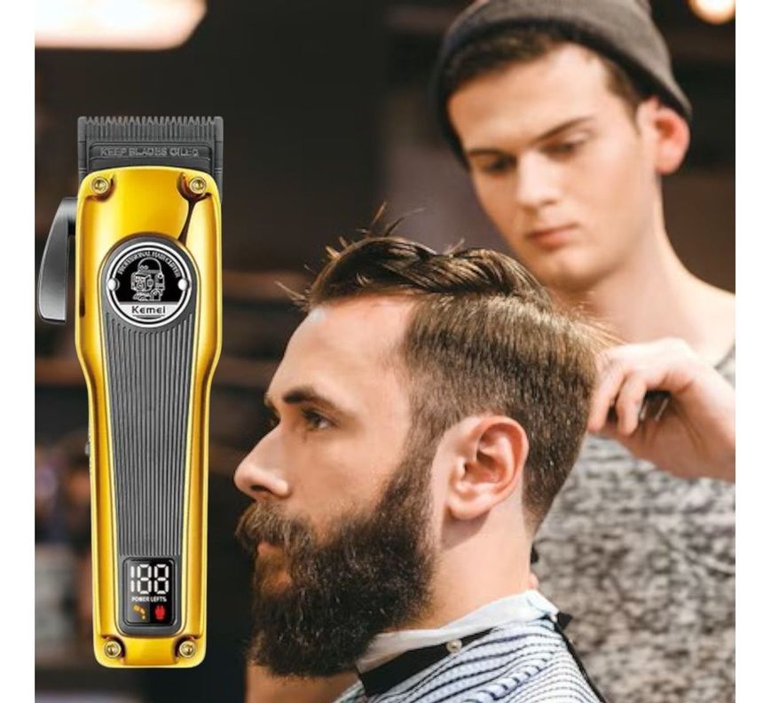Maquina Cortadora Pelo Kemei Barberia Cuchilla Desmontable-2