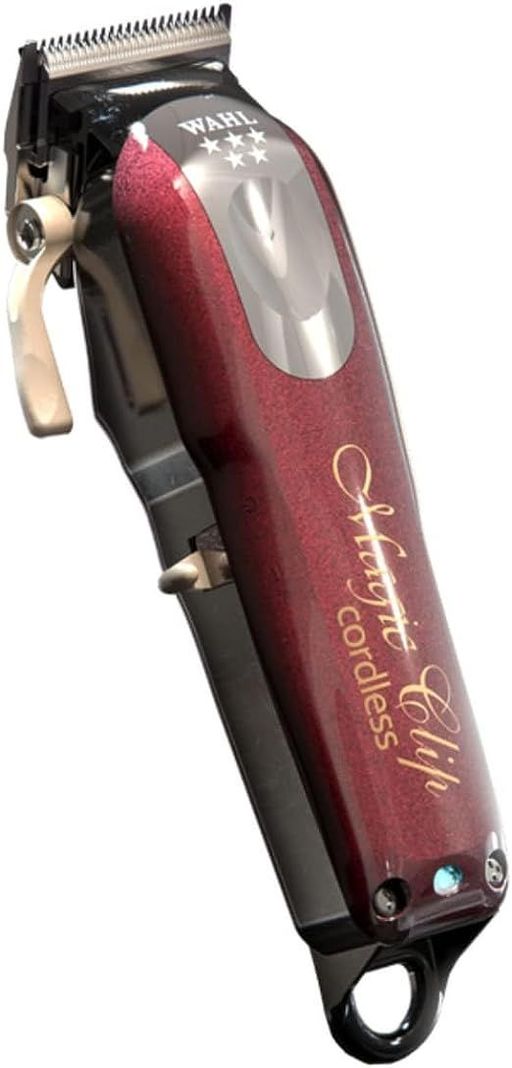 CORTADORA DE PELO WAHL PROFESSIONAL 5 STAR CORDLESS MAGIC CLIP 8148 PLATEADA Y ROJA 110V/220V-1