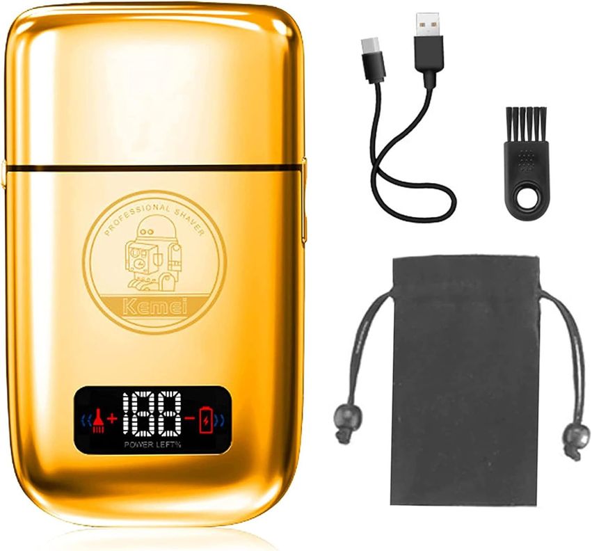 Maquina Kemei TX3 Afeitadora Shaver Rasuradora 220V Gold-4
