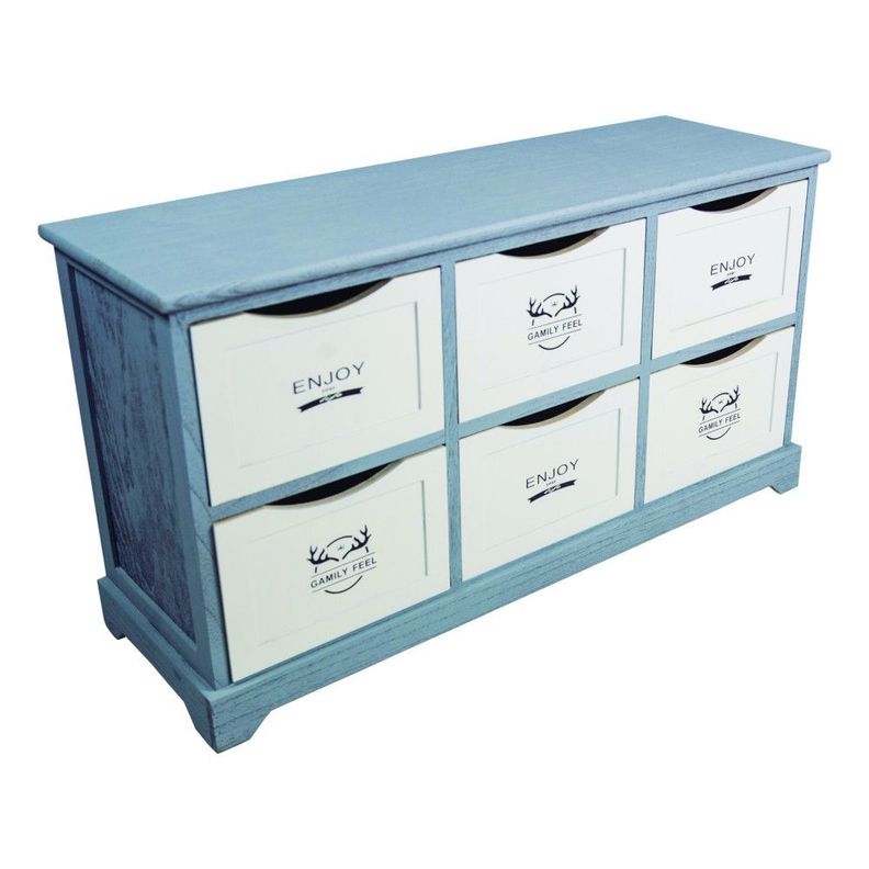 CAJONERA COMODA CASTELLARO 6 CAJONES AZUL-1