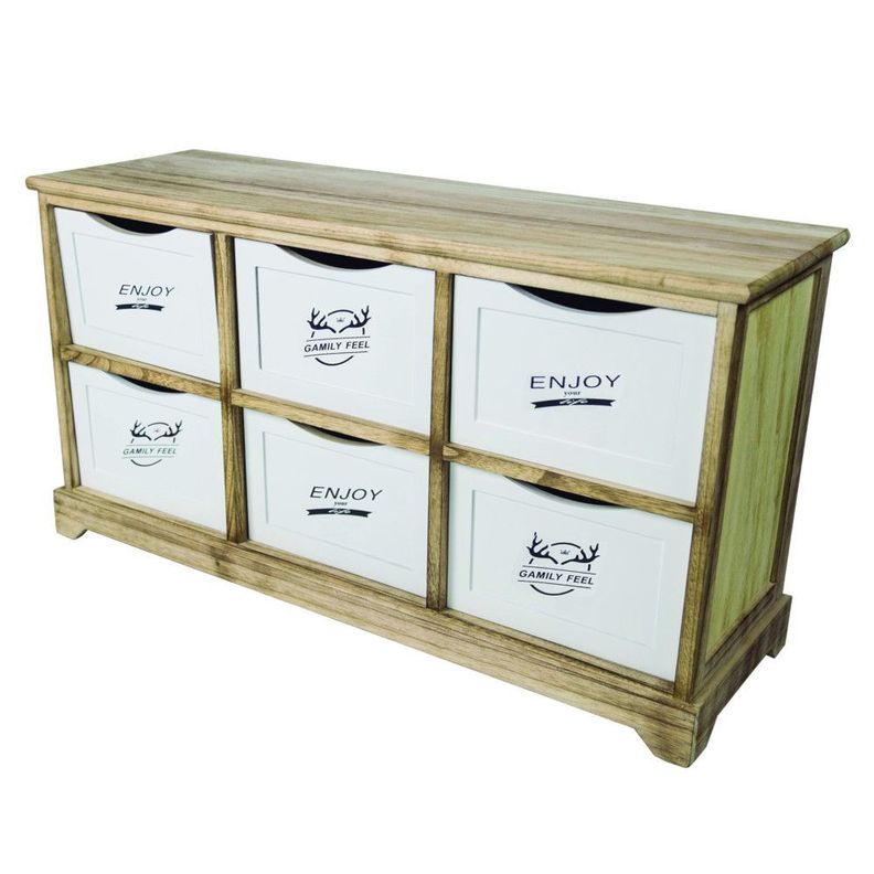 CAJONERA COMODA CASTELLARO 6 CAJONES MADERA-2