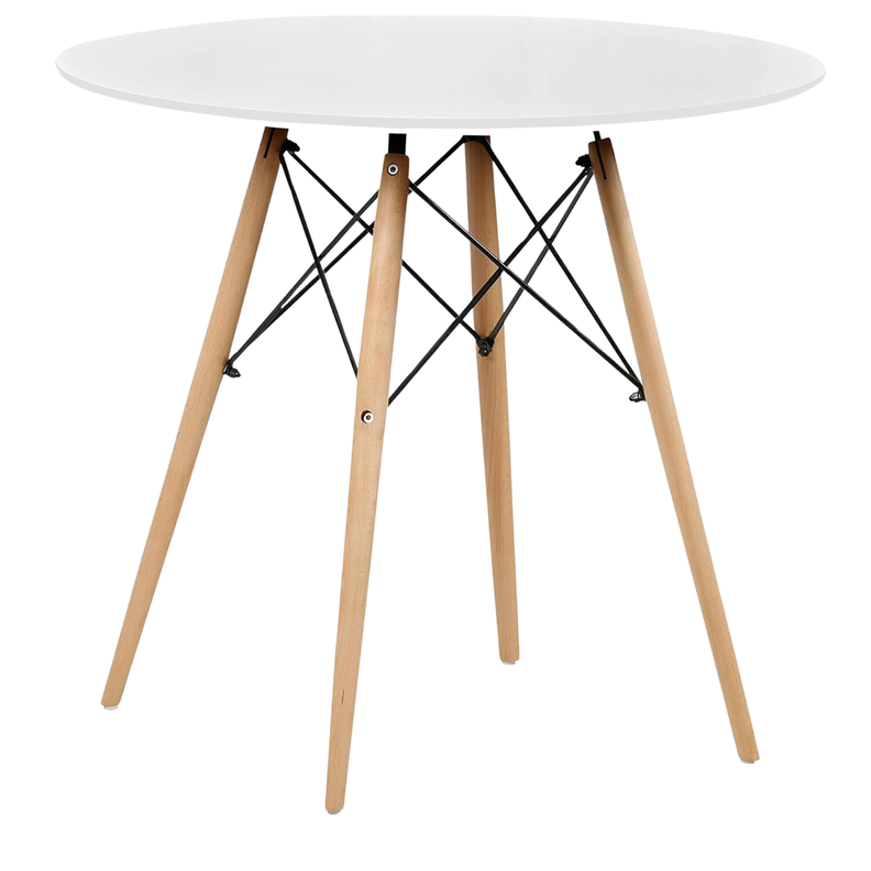 MESA COMEDOR REDONDA MELAMINA EAMES BLANCA-0