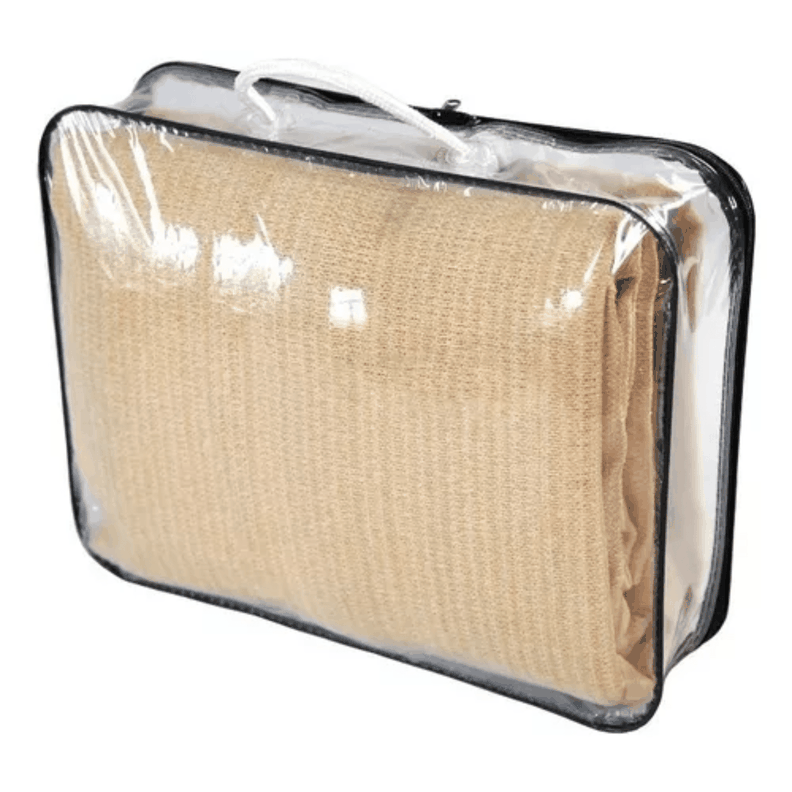 SET DE 2 TOLDOS VELA QUITASOL RECTANGULAR 4x6 MT HDPE BEIGE-5