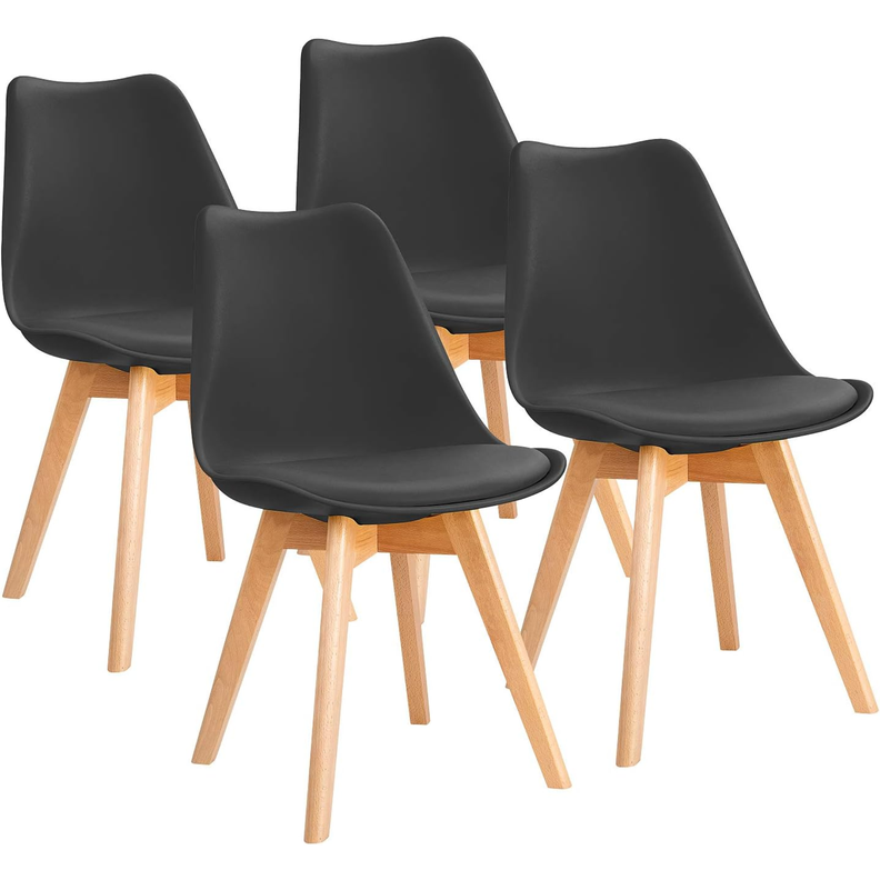 SILLA DE COMEDOR TULIP NEGRO MADERA-4