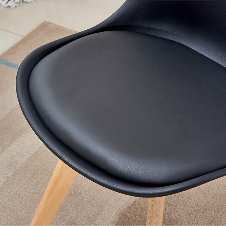SET DE 4 SILLAS DE COMEDOR TULIP NEGRO MADERA-3