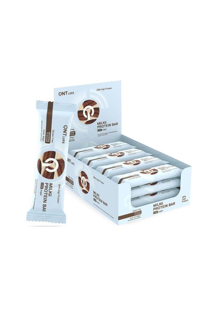 Caja Barras de Proteina Milkii Brownie  | 12 Unidades | QNT