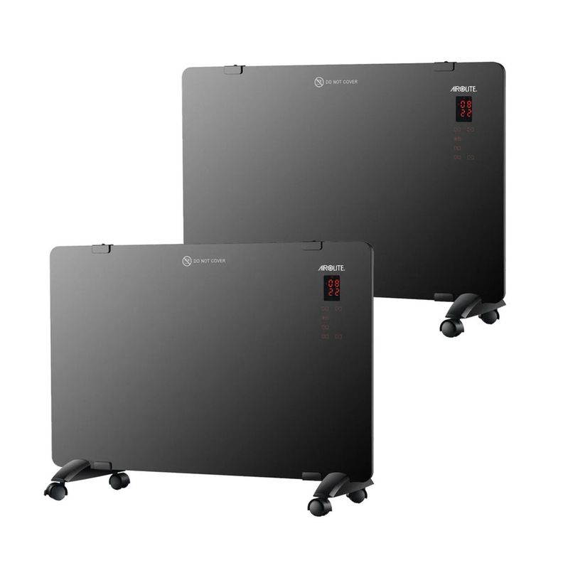 PACK X2  CONVECTOR C/PANEL ESPEJO CO-RP 2000 II Negro