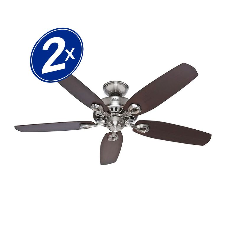 PACK X2 VENTILADOR TECHO BUILDERS ELITE 52-1