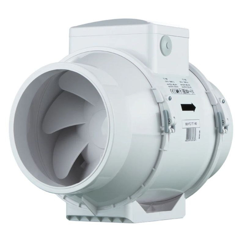 Ventilador Helicocentrifugo en Linea Airolite TT 160 Blanco