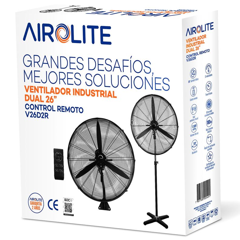 VENTILADOR INDUSTRIAL DUAL AIROLITE V26D2R-2