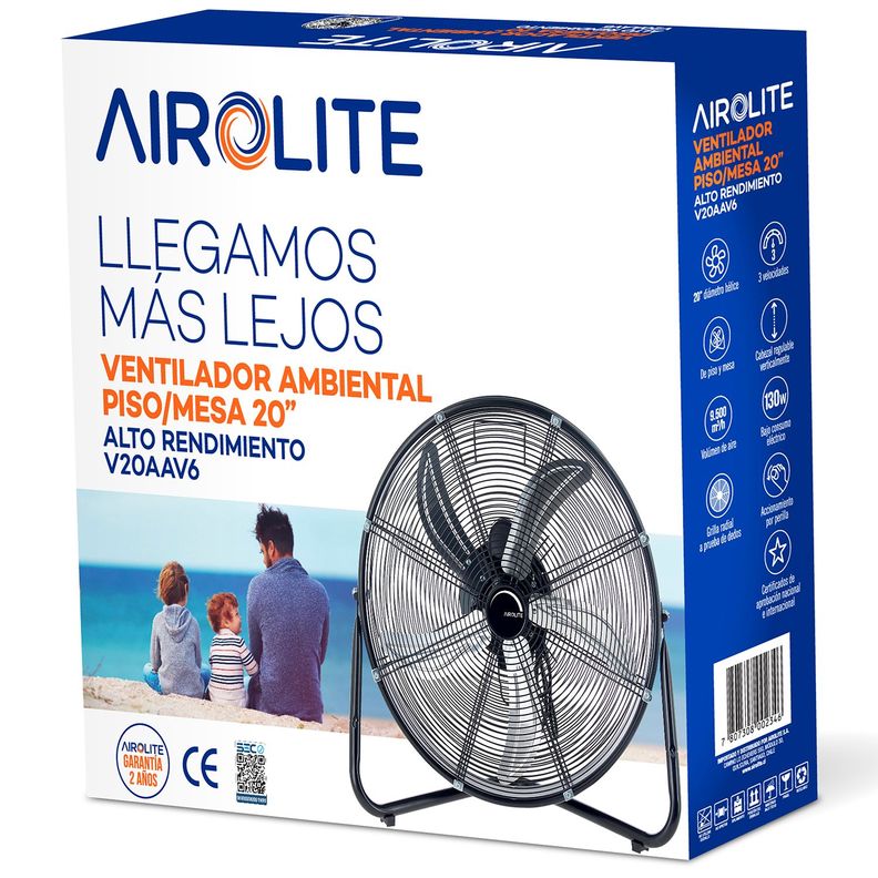 Ventilador Alto Rendimiento Piso/mesa 20  V20aav6 Airolite-9
