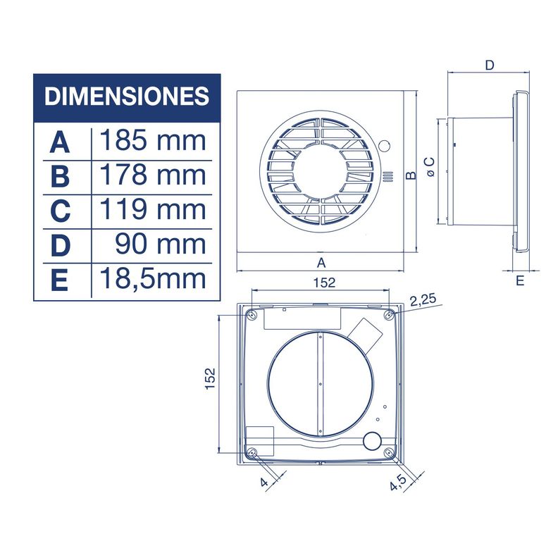 EXTRACTOR AIROLITE FILO MF 120-4