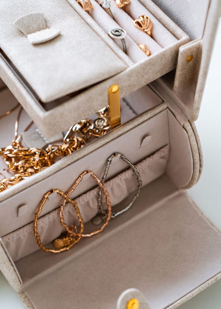 Joyero Organizador Estuche Cuero Espejo Joyas Rondon-7