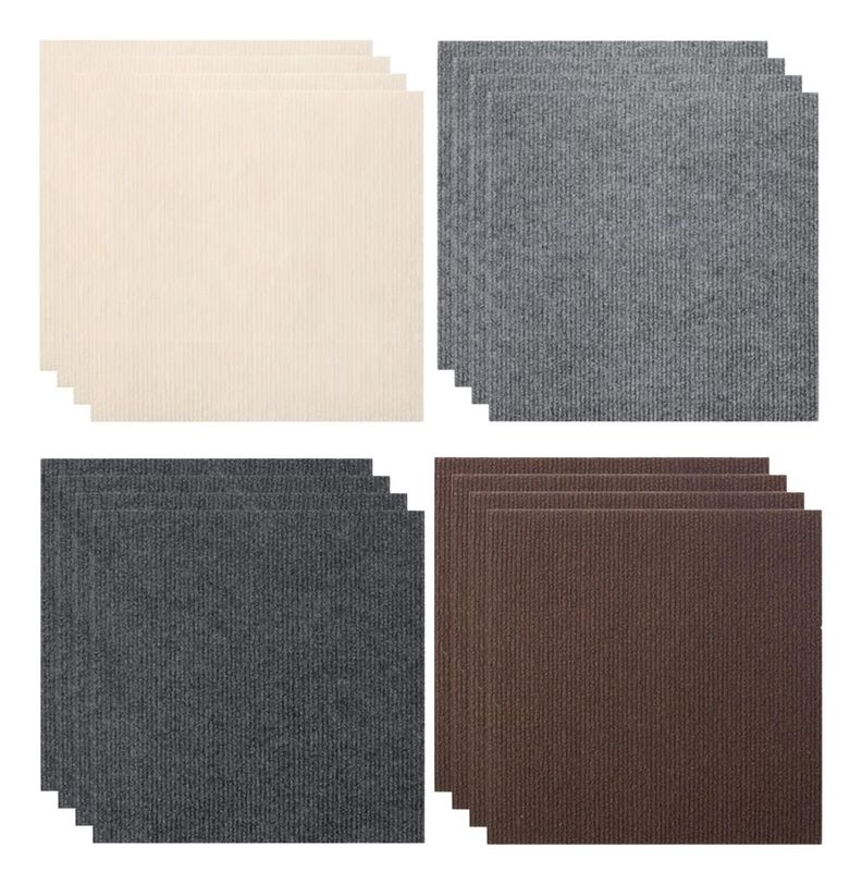 Set De 10 Baldosas Alfombra Autoadhesivas Antideslizante Jhn-1