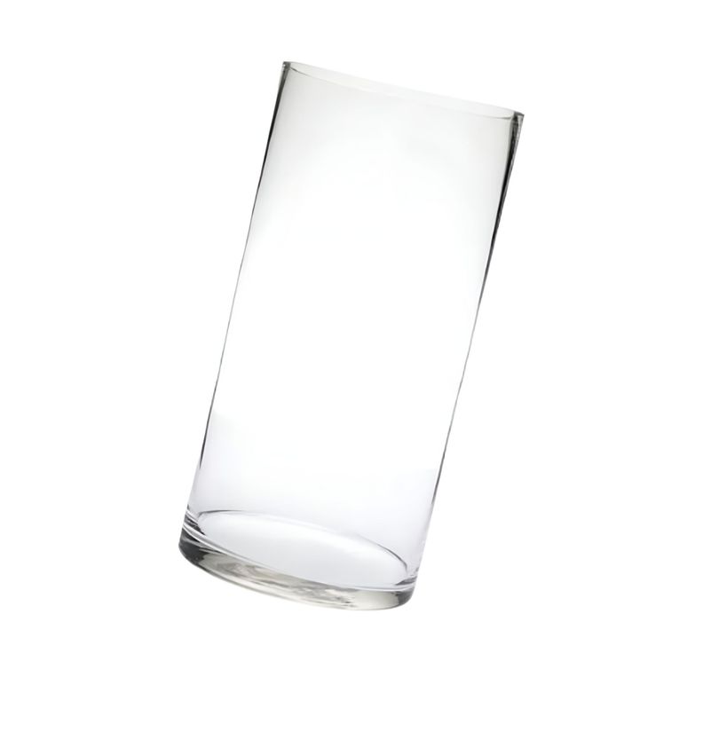 Florero Decorativo Cilíndrico Vidrio Transparente Jhn-2
