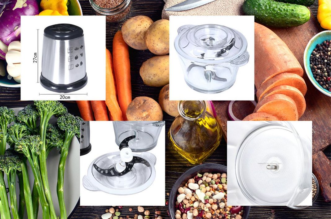Procesador Alimentos 2L Picadora Carne Acero Inoxidable Lau-5