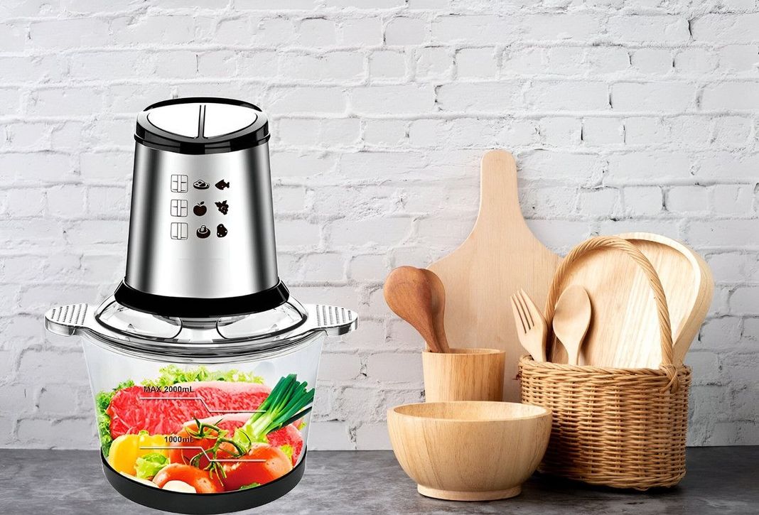 Procesador Alimentos 2L Picadora Carne Acero Inoxidable Lau-6