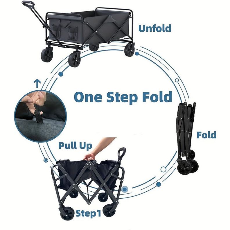 Carro Vagon Transportar Ajustable Tela Portatil Comodo Jer-4