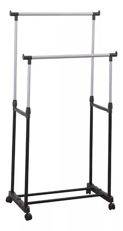 Perchero Ropa Organizador Multifuncional Ruedas Doble Jer-2