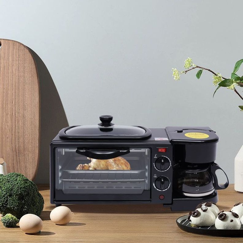 Mini Horno Desayuno Máquina 3 en 1 Desayuno Lau-4
