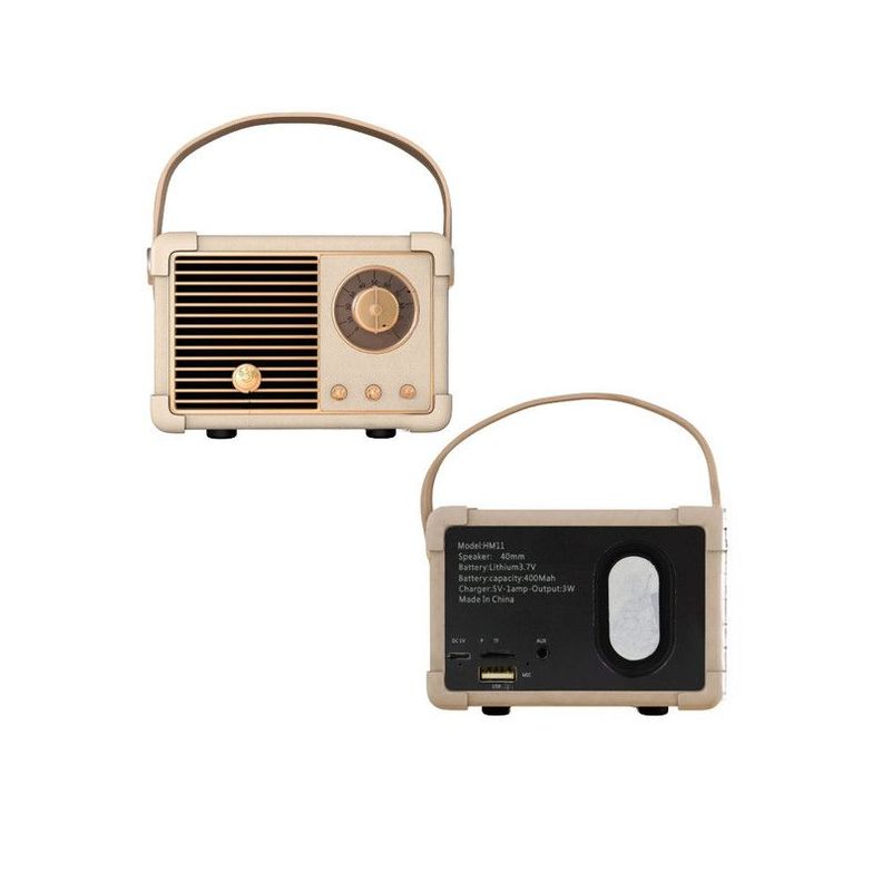 Parlante Mini Altavoz Retro Portatil Recargable USB Lau-2