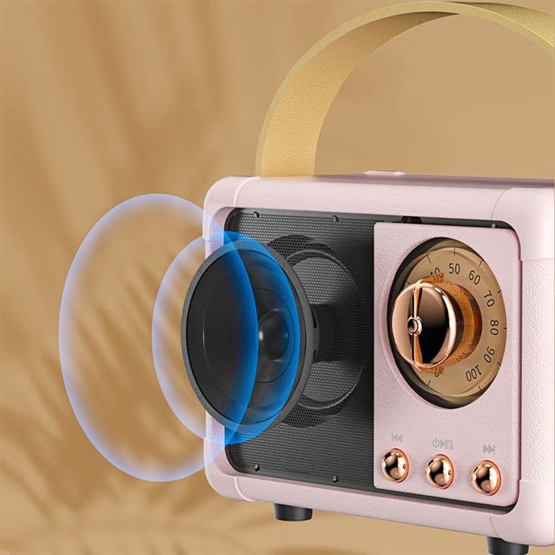 Parlante Mini Altavoz Retro Portatil Recargable USB Lau-6