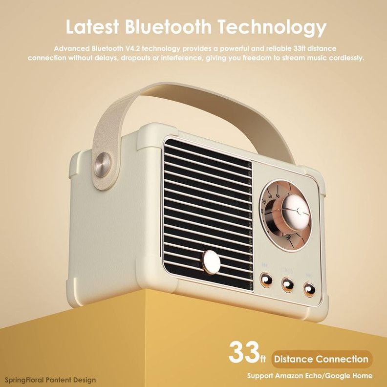Parlante Mini Altavoz Retro Portatil Recargable USB Lau-7