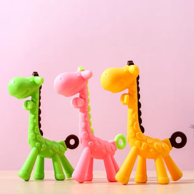 Set de 3 Mordedor Bebé Silicona Jirafa Juguete Jhn-4