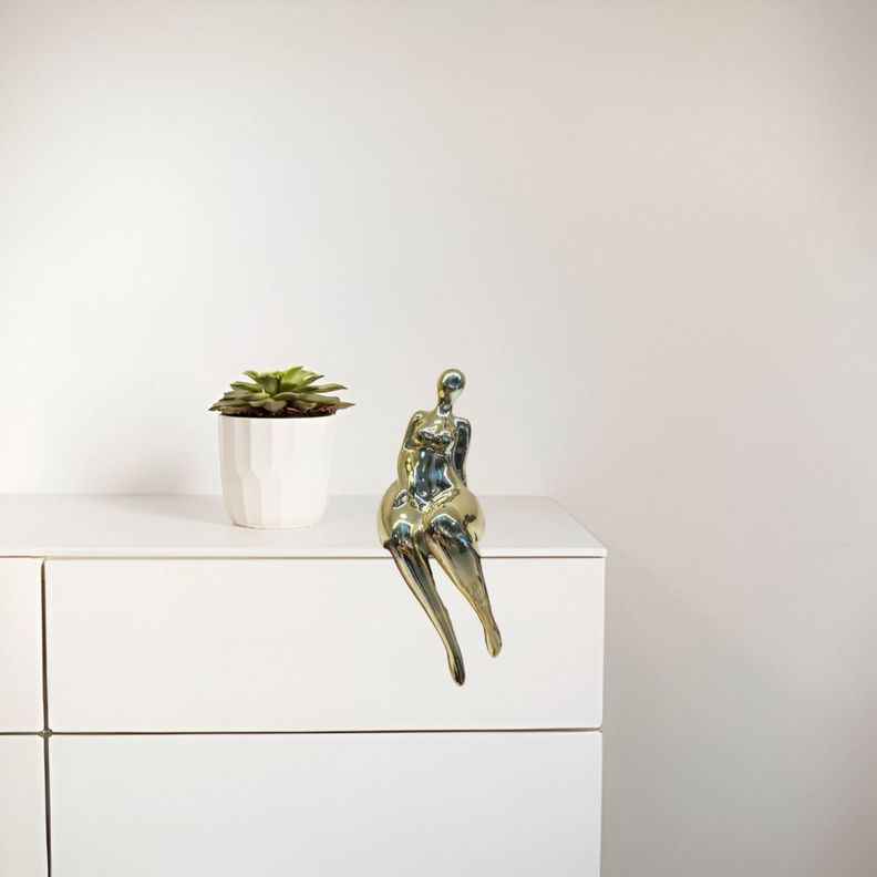 Set 2 Escultura Mujer Decoración Moderna Centro Mesa Jhn-6