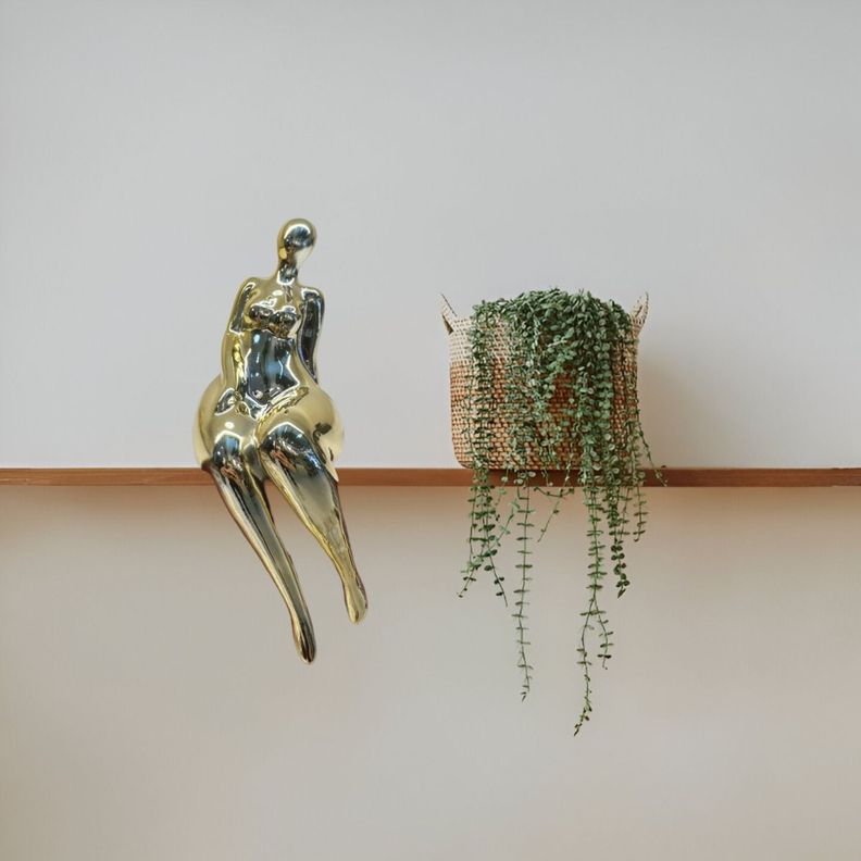 Set 2 Escultura Mujer Decoración Moderna Centro Mesa Jhn-8