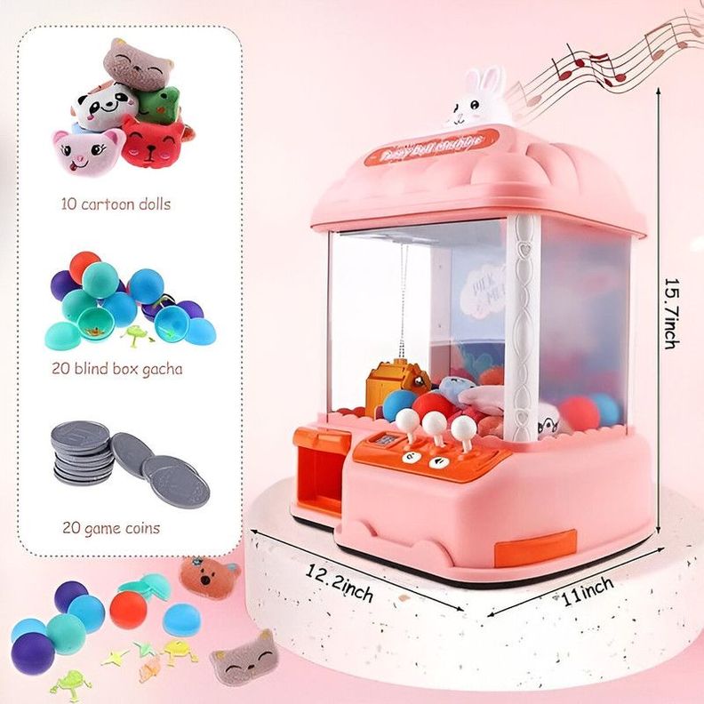 Juguete Garra Maquina Catch Doll Machine Niños Diversion Lau-5