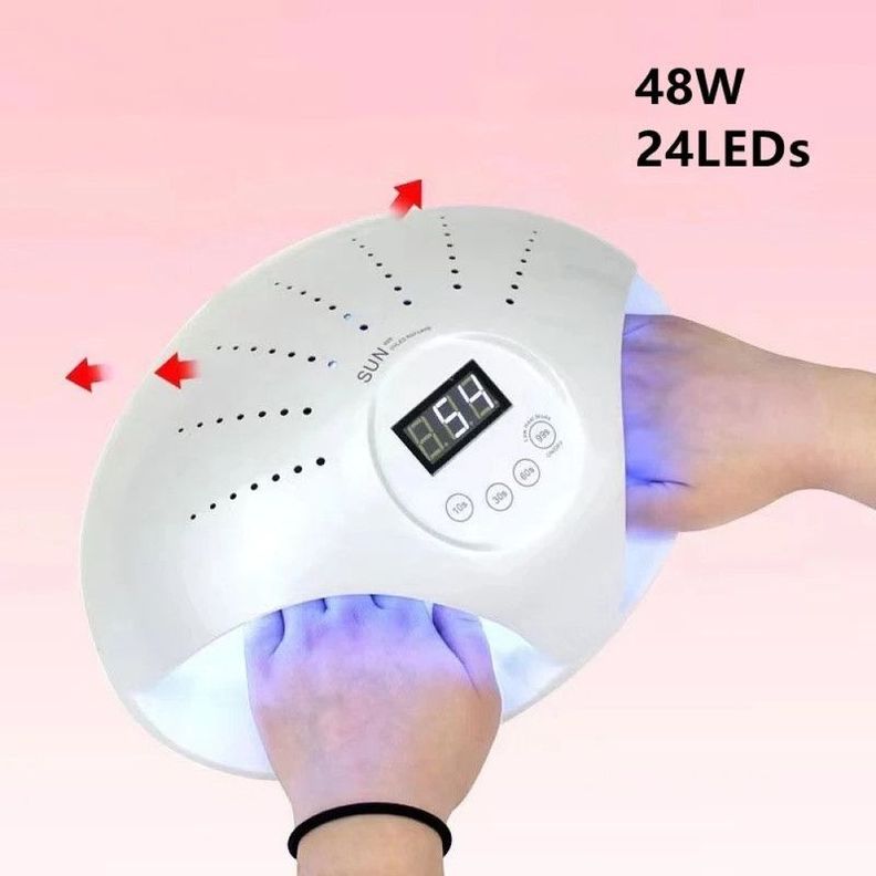 Lampara Uv LED Secado Doble Manicura Gel 48W Lau-1