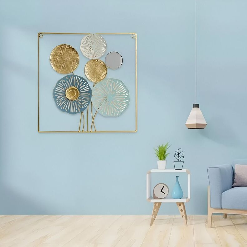 Decoración Pared Espejo Metal Moderno Exquisito Adorno Jhn-6