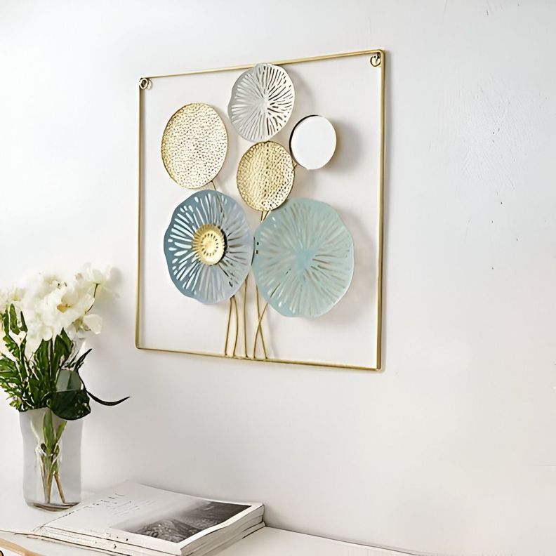 Decoración Pared Espejo Metal Moderno Exquisito Adorno Jhn-8