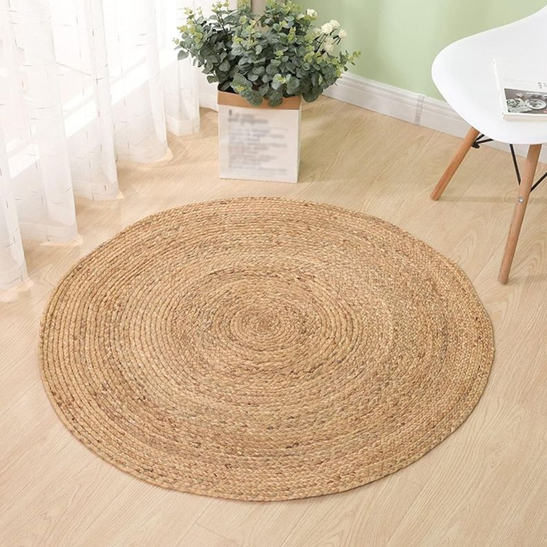 Alfombra Trenzada Yute Tejida Natural Bohemio Decorativa Jhn-2