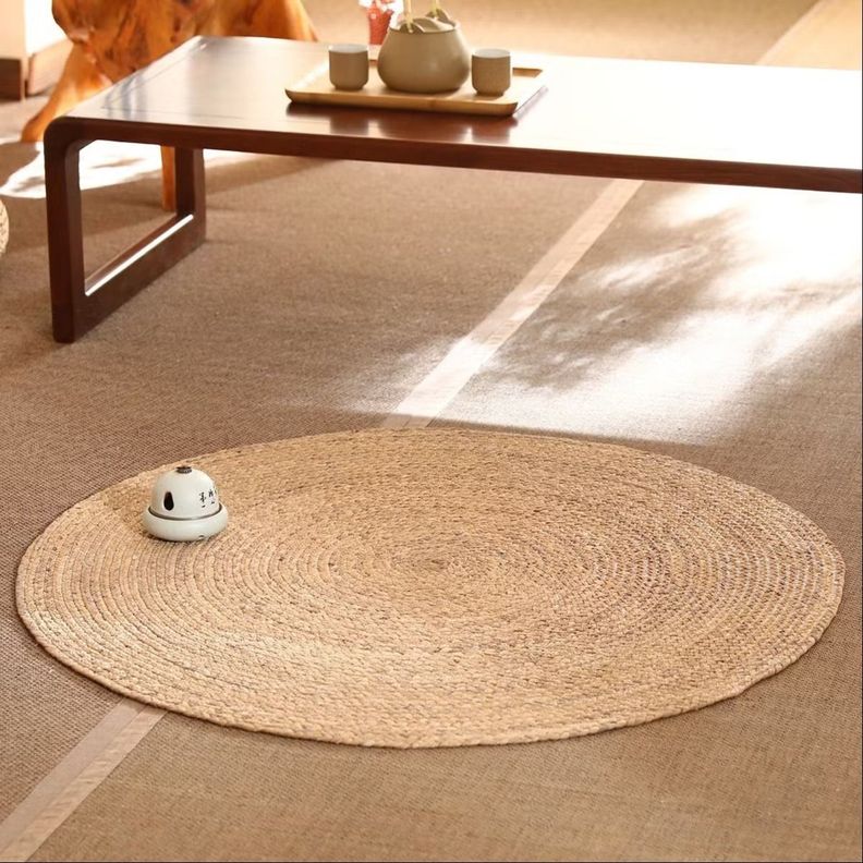 Alfombra Trenzada Yute Tejida Natural Bohemio Decorativa Jhn-5