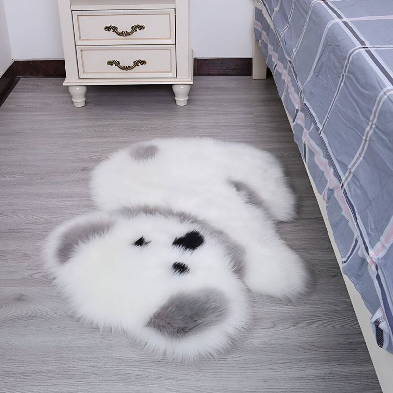 Alfombra Moderna Koala Antideslizante Blanco Gris Jhn-2