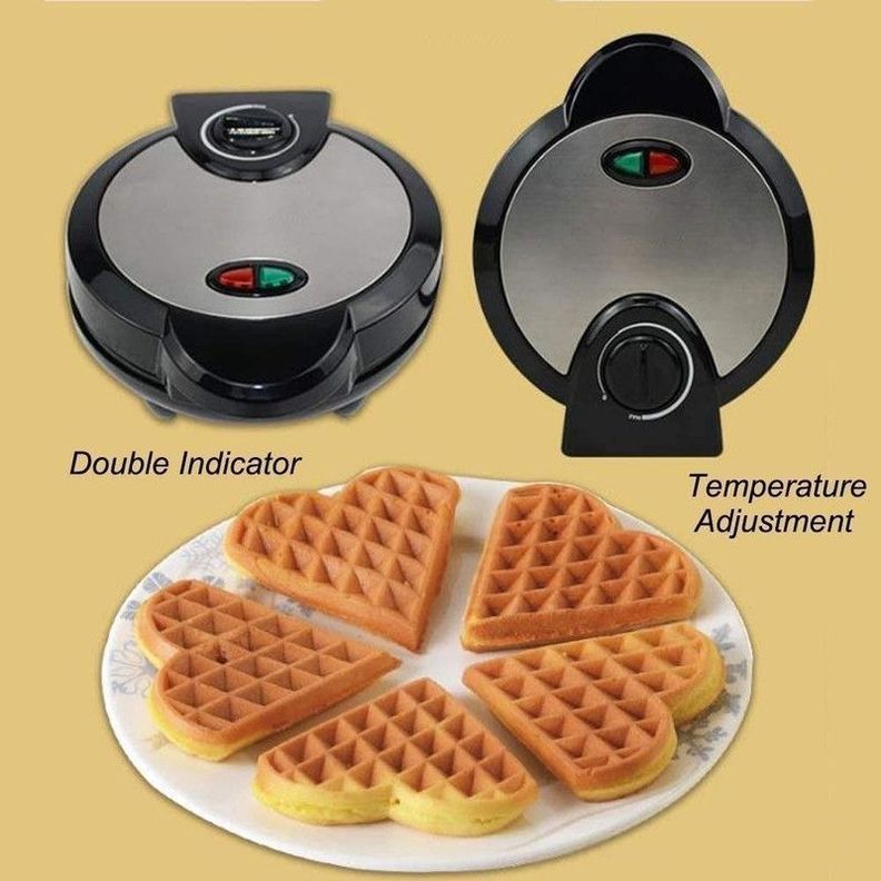 Máquina Waffles Sandwichera Atiadherente Portátil Lau-3