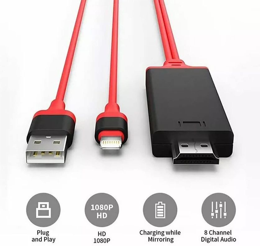 Cable Adaptador Hdmi iPhone iPad Tv Monitor Hd Rondon-2