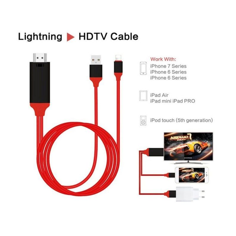 Cable Adaptador Hdmi iPhone iPad Tv Monitor Hd Rondon-5