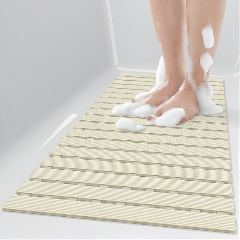 Alfombra Baño Antideslizante Drenaje Bañera Listones Jhn-2