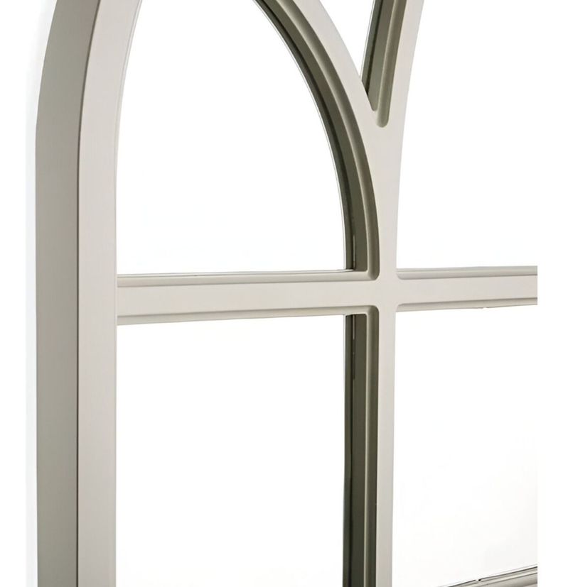 Espejo Decorativo Blanco Diseño Ventana Catedral Jhn-1