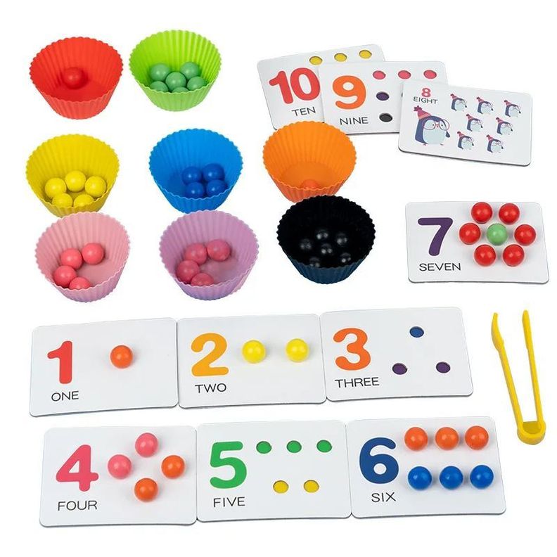 Juego Mesa Tablero Aprendizaje Niños Bolas Arco Iris Rondon-0