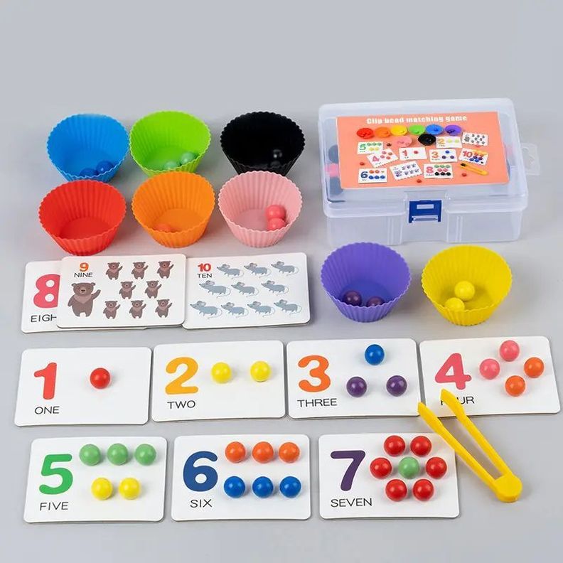 Juego Mesa Tablero Aprendizaje Niños Bolas Arco Iris Rondon-2