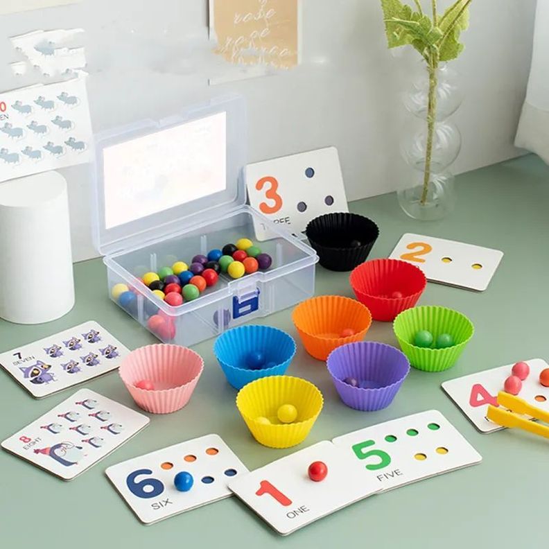 Juego Mesa Tablero Aprendizaje Niños Bolas Arco Iris Rondon-6