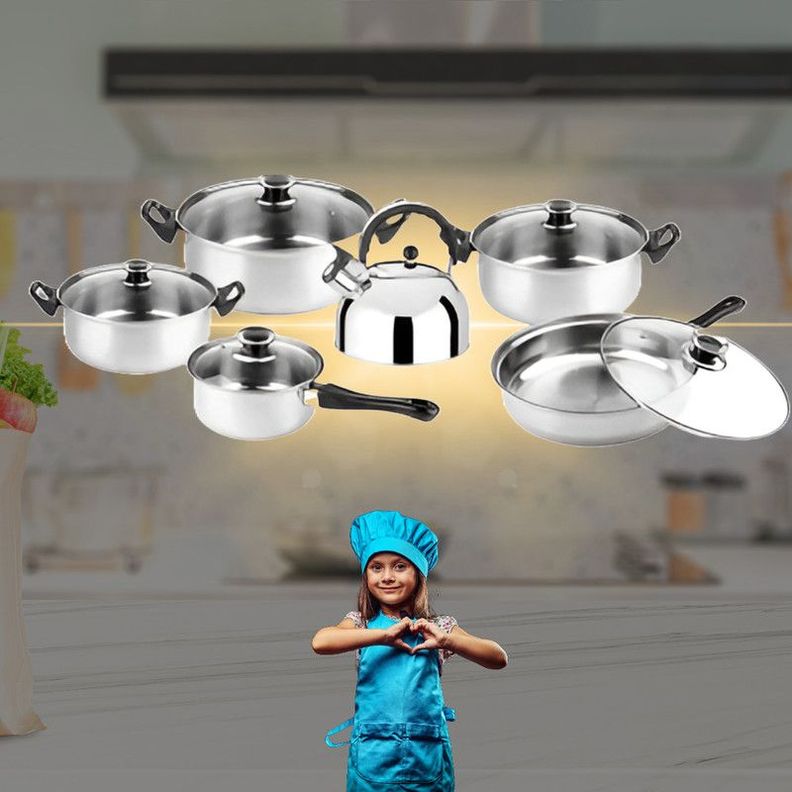 Juego Ollas Cocina Batería 12 Pzs Cacerolas Sarten Rondon-8