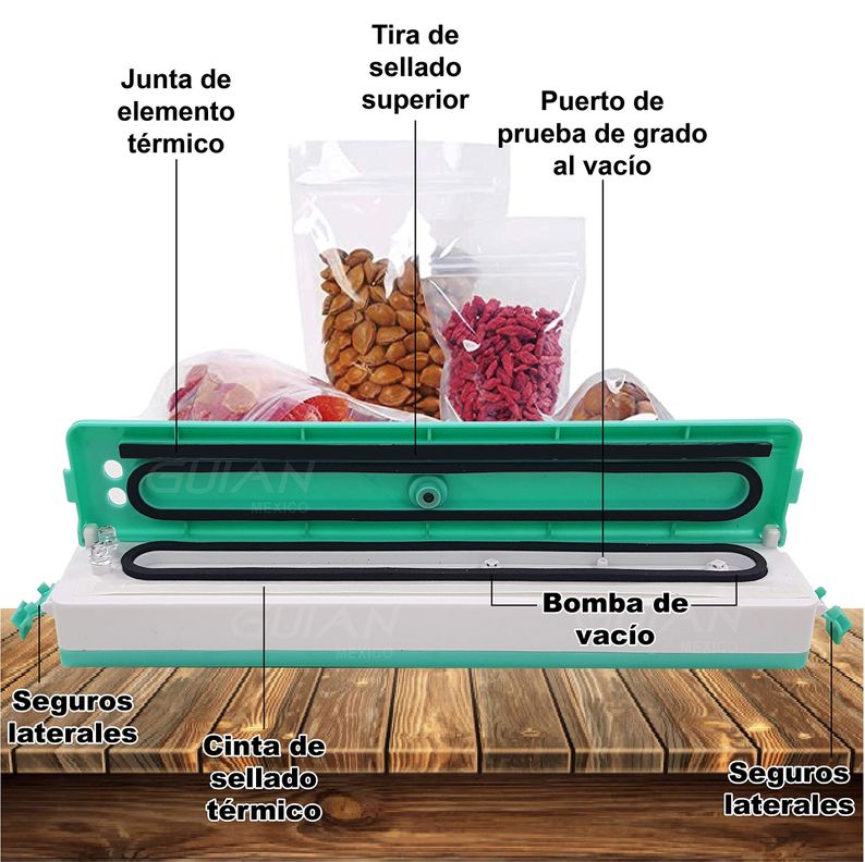 Sellador Vacío Alimentos Secos Húmedos Conservar Rondon-3