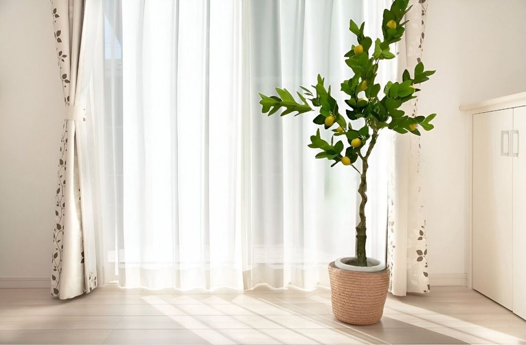 Árbol Limón Artificial Verde Decoración Moderna 120cm Jhn-3