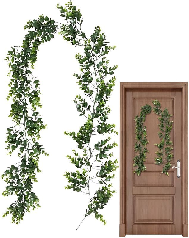 Set 2 Flores Eucalipto Guirnaldas Colgantes Artificial Lau-2